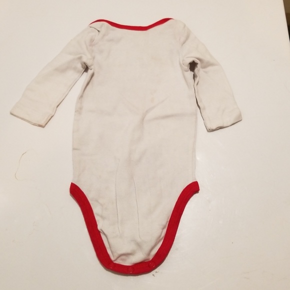 6 month MY FIRST CHRISTMAS one piece snap crotch - Picture 4 of 4